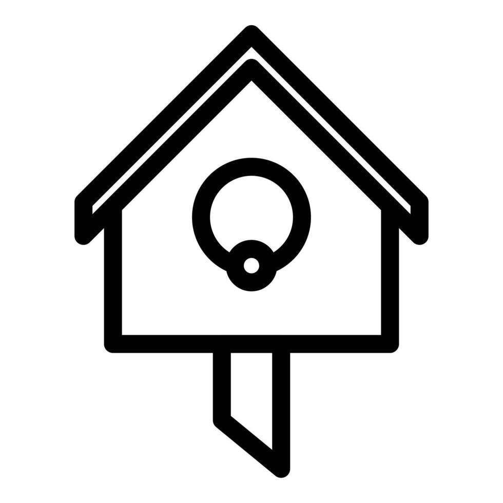 Park bird house icon, outline style vector