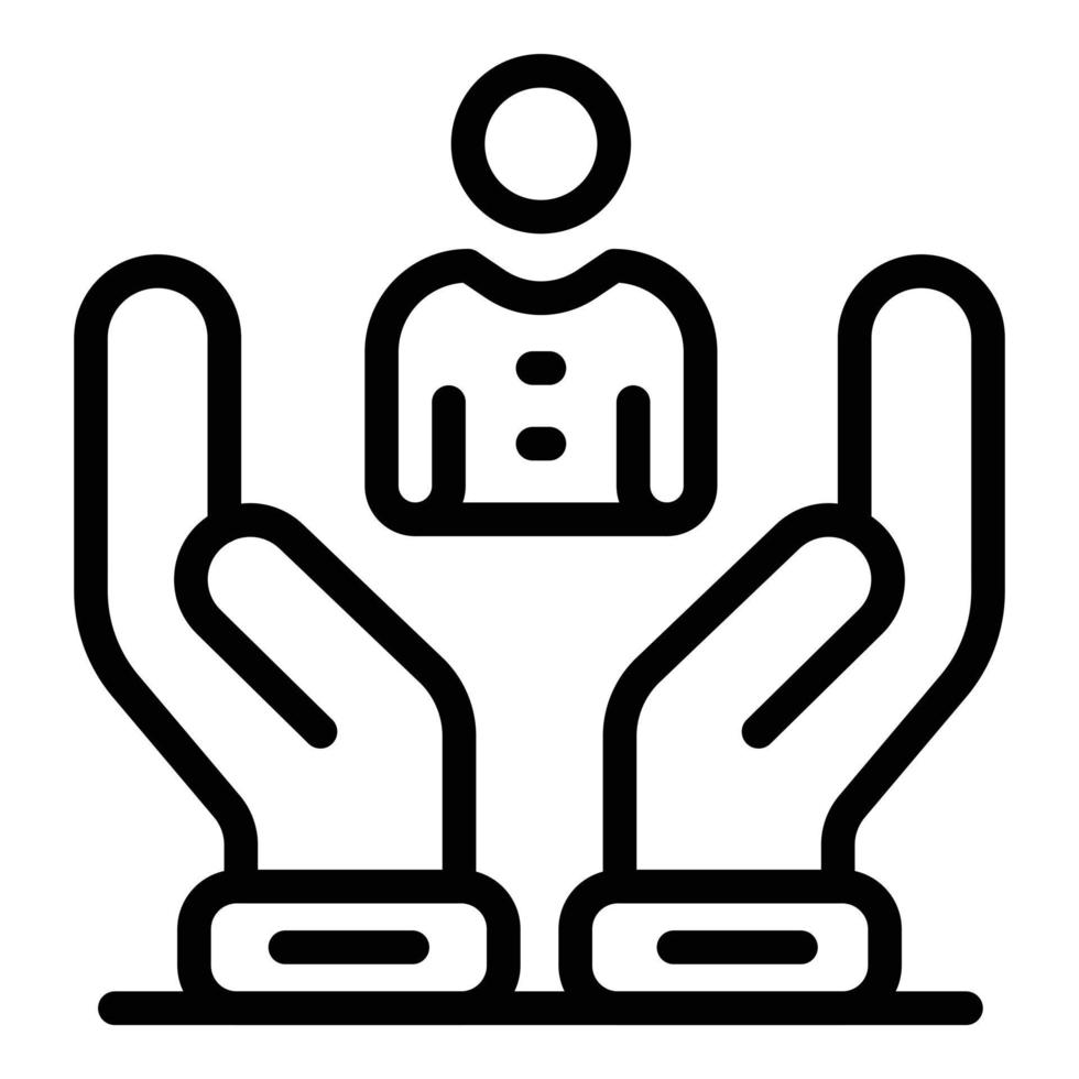 Personal guard icon, outline style vector