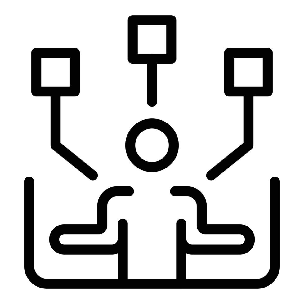 Choose personal security icon, outline style vector
