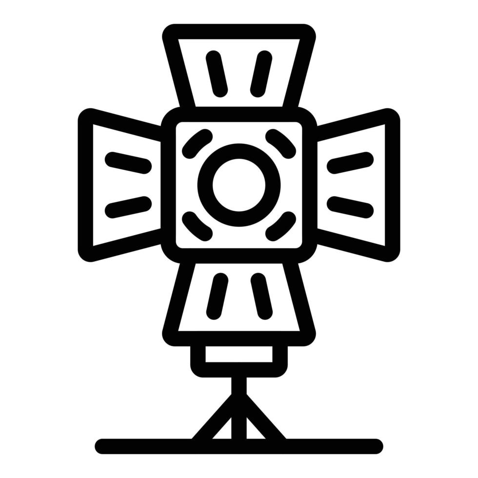 Video spot light icon, outline style vector
