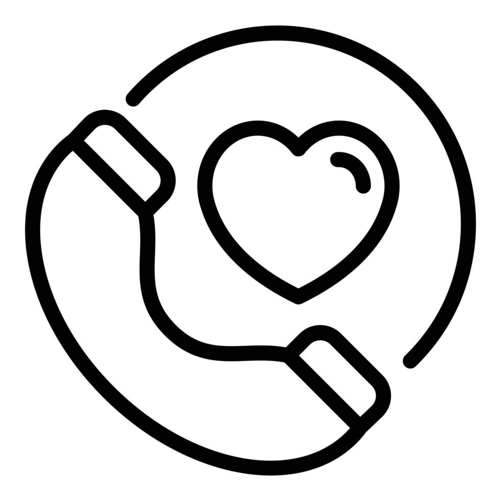Call for medical help icon, outline style vector