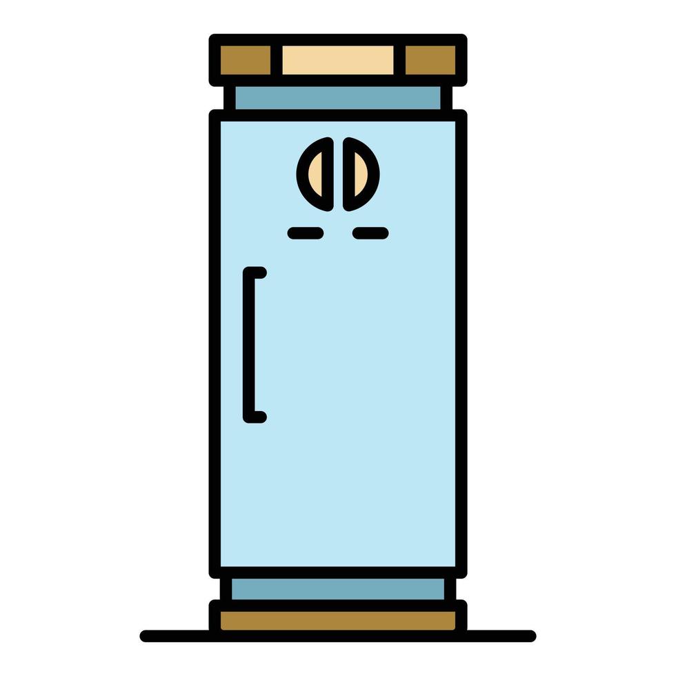 Kitchen freezer icon color outline vector
