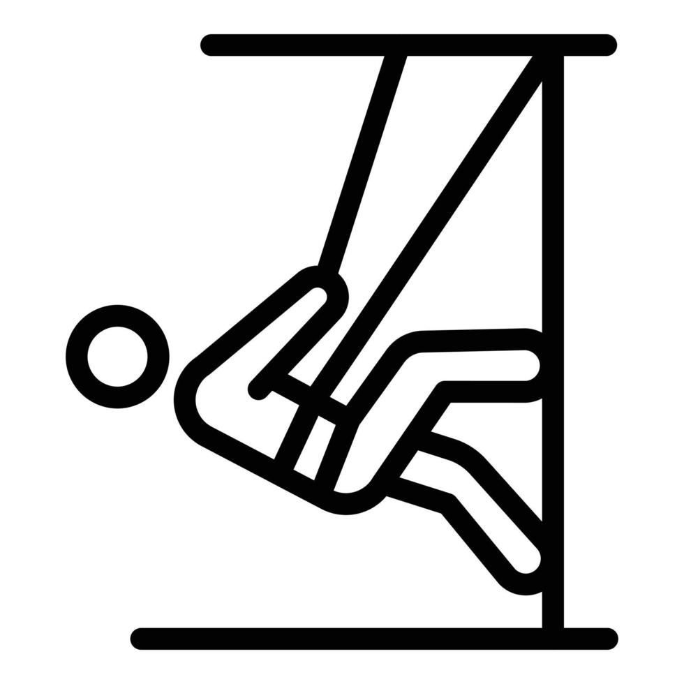 Climber in training icon, outline style vector