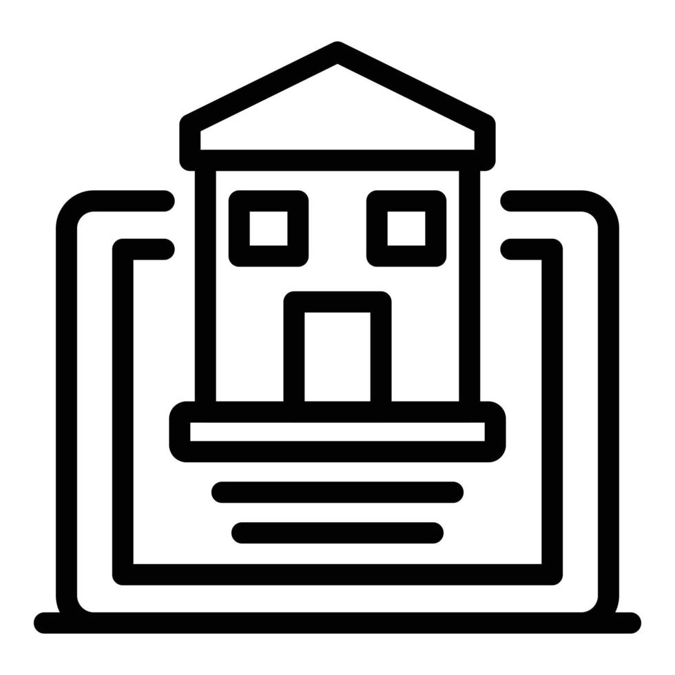 Construction application icon, outline style vector