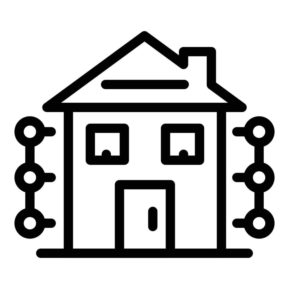 Construction project icon, outline style vector