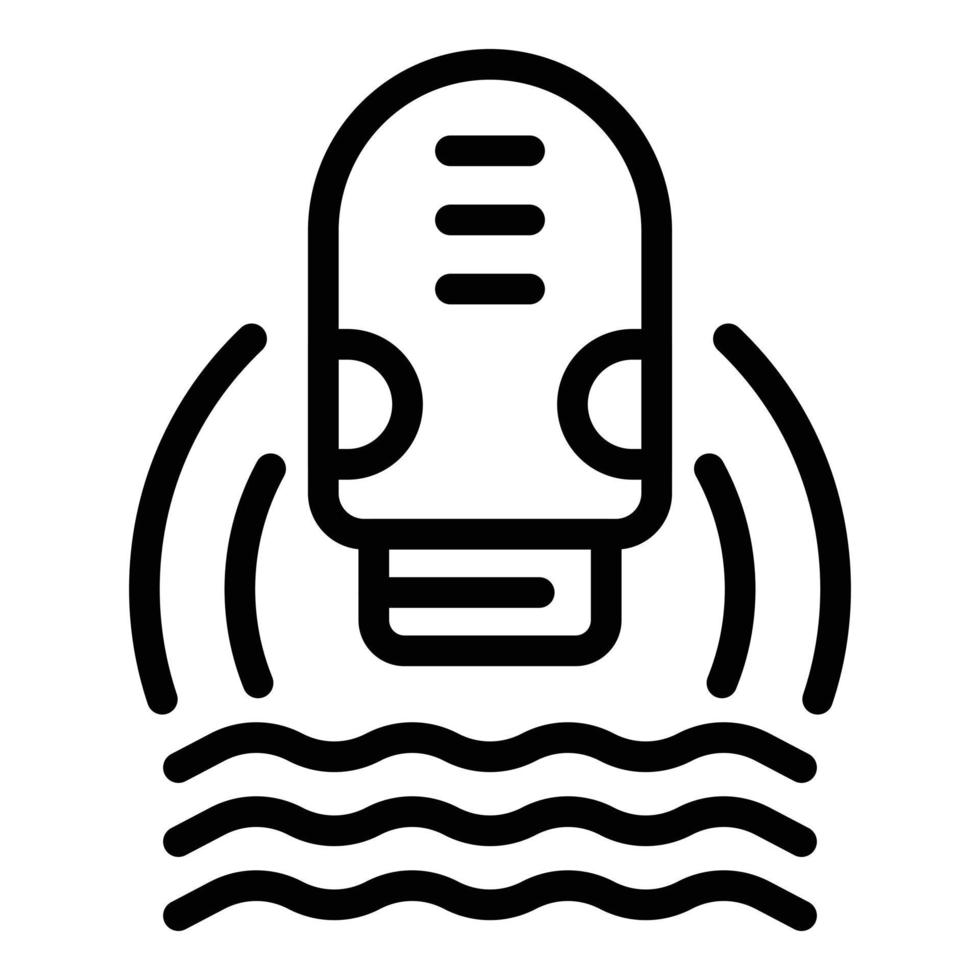 Electroepilator icon, outline style vector
