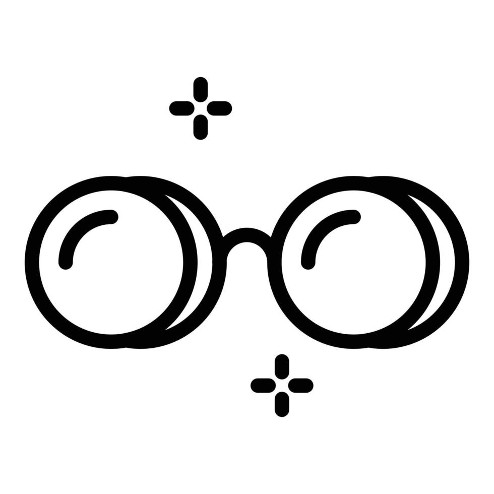 Glasses without arches icon, outline style vector