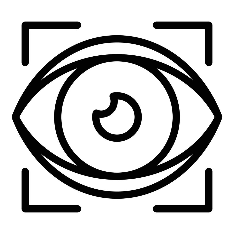 Eye examination icon, outline style vector