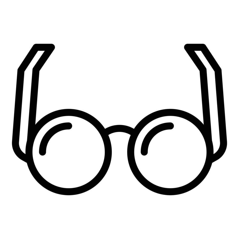 icono de gafas, estilo de contorno vector