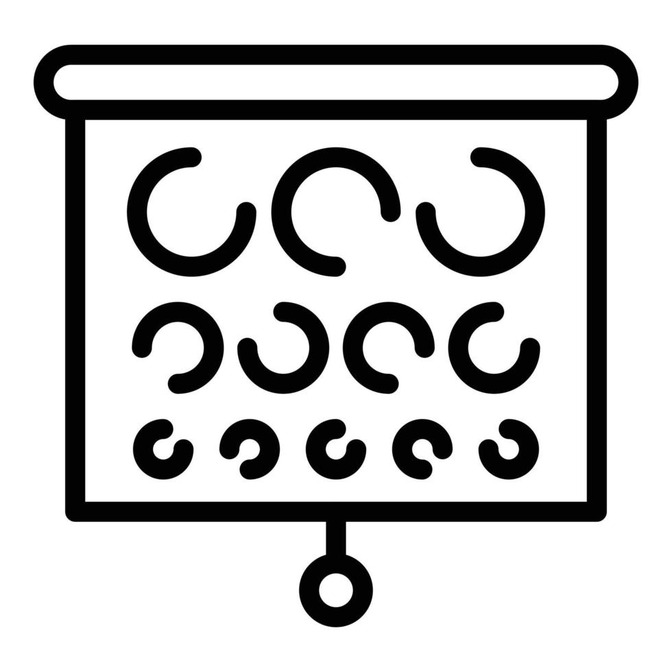 Sight control icon, outline style vector