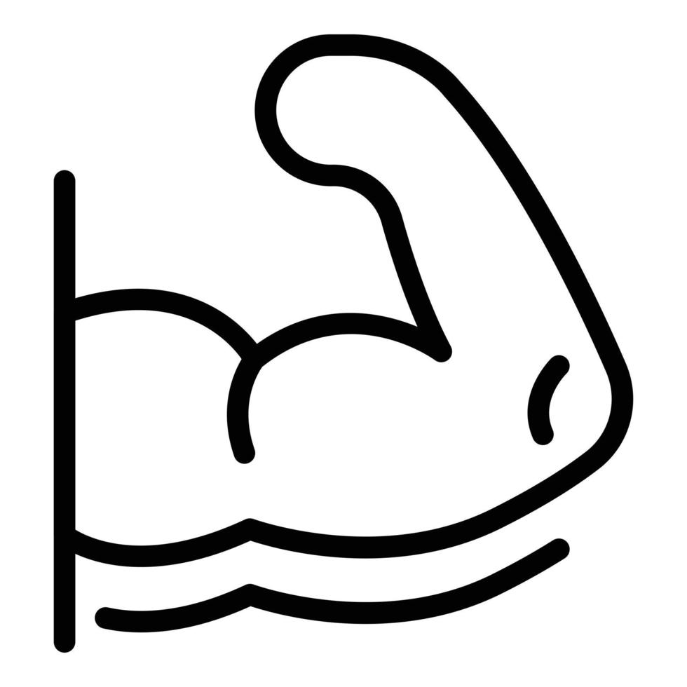 Arm muscles icon, outline style vector