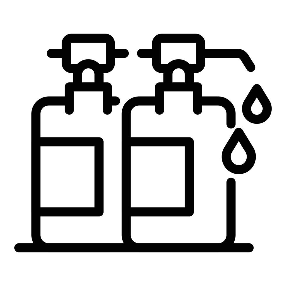 Liquid hand soap icon, outline style vector