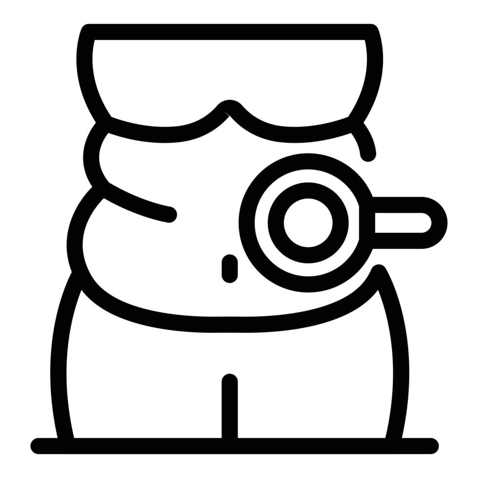 Fat body icon, outline style vector