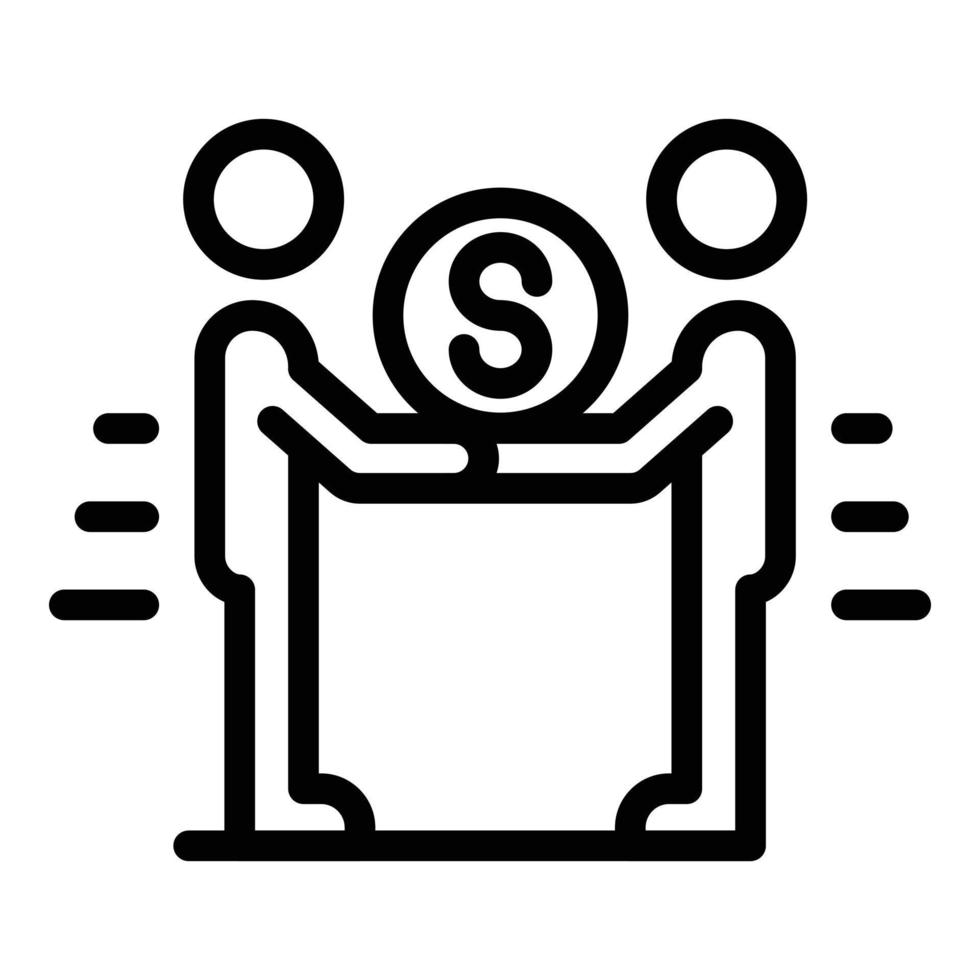 Business partners icon, outline style vector