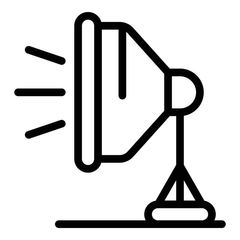 Active loudspeaker icon, outline style vector