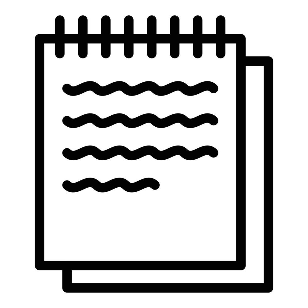 Flip pad icon, outline style vector