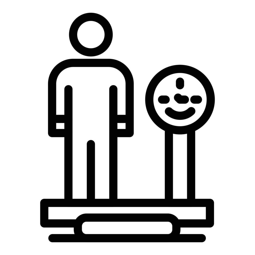 Measure weight icon, outline style vector