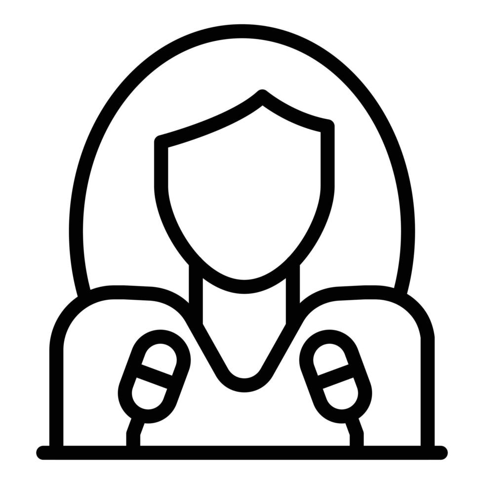 Call center coordinator icon, outline style vector