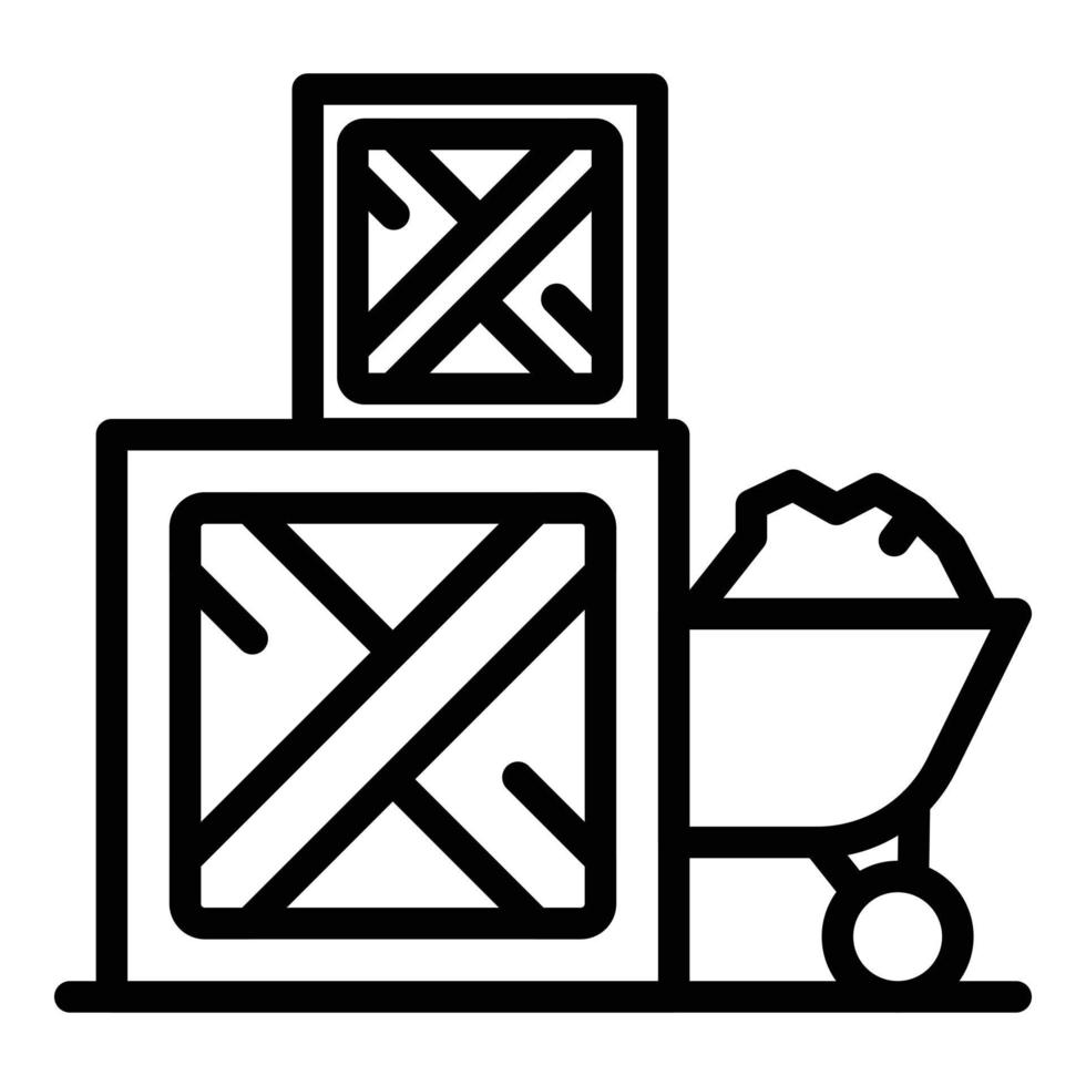 Farm producer box icon, outline style vector