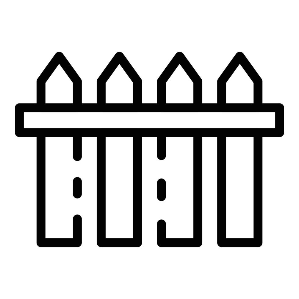 Farm fence icon, outline style vector