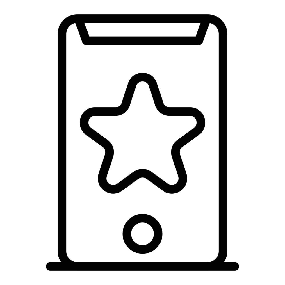 Custom project smartphone icon, outline style vector