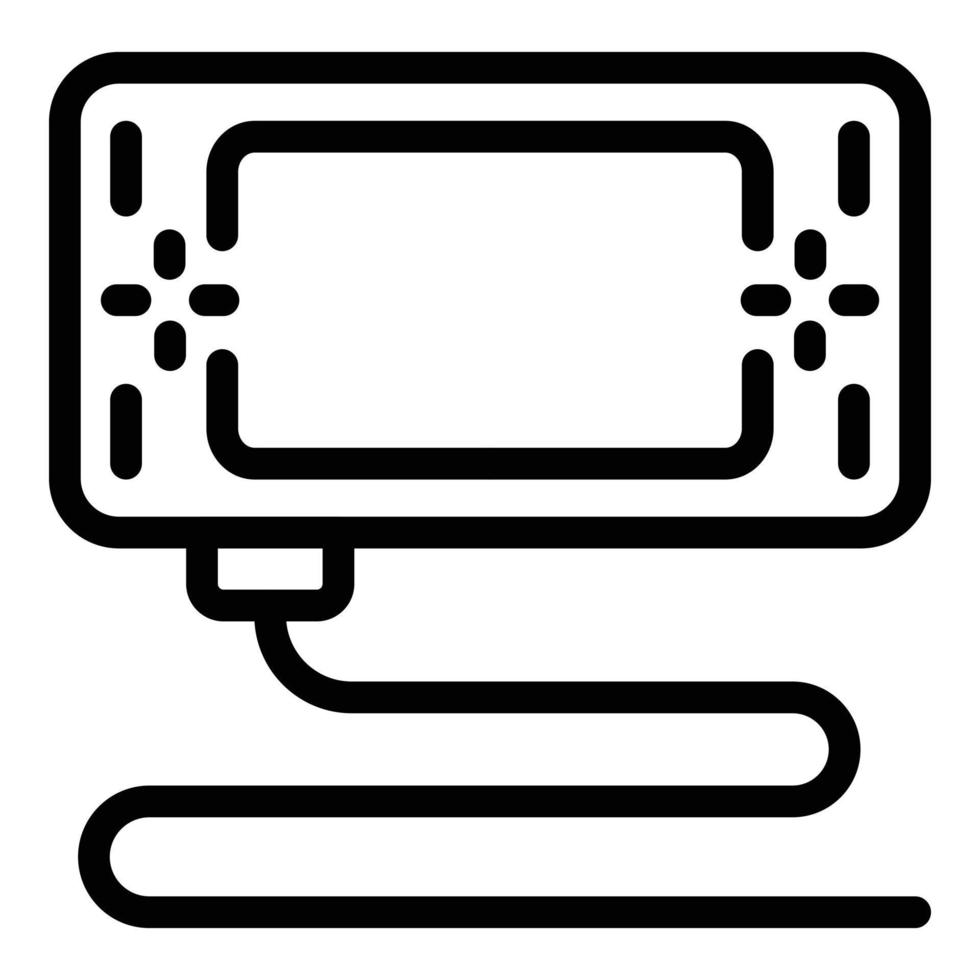 Game joystick icon, outline style vector