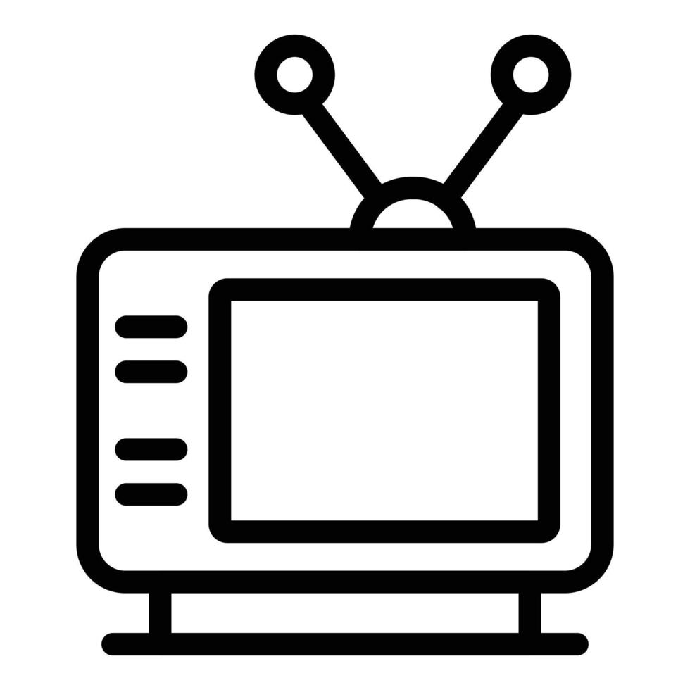 Television icon, outline style vector