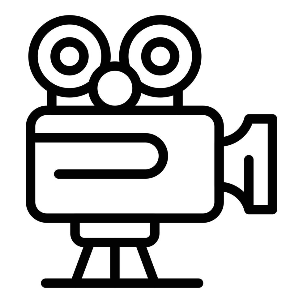 Film camera icon, outline style vector