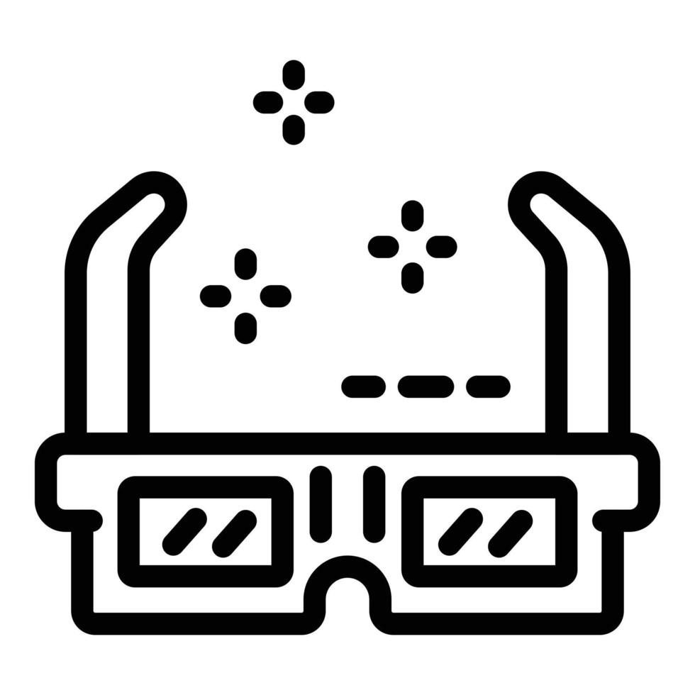 Movie glasses icon, outline style vector