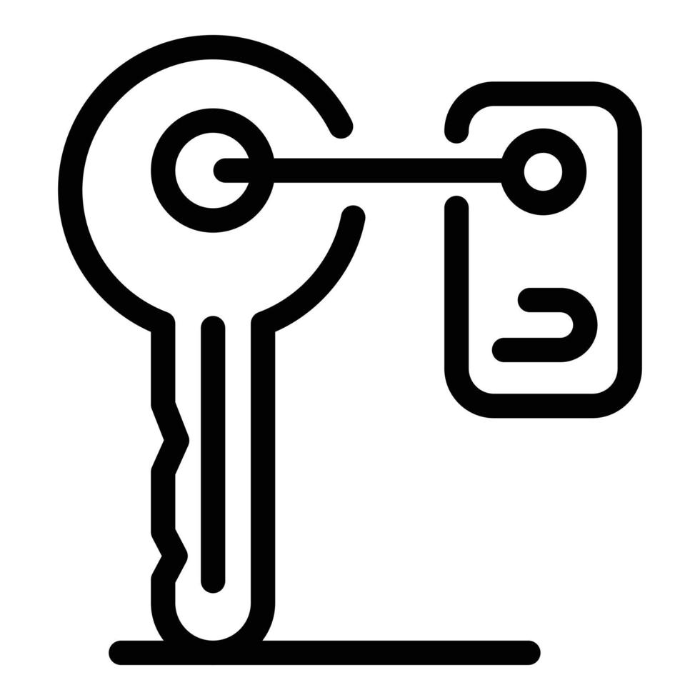 Key room icon, outline style vector