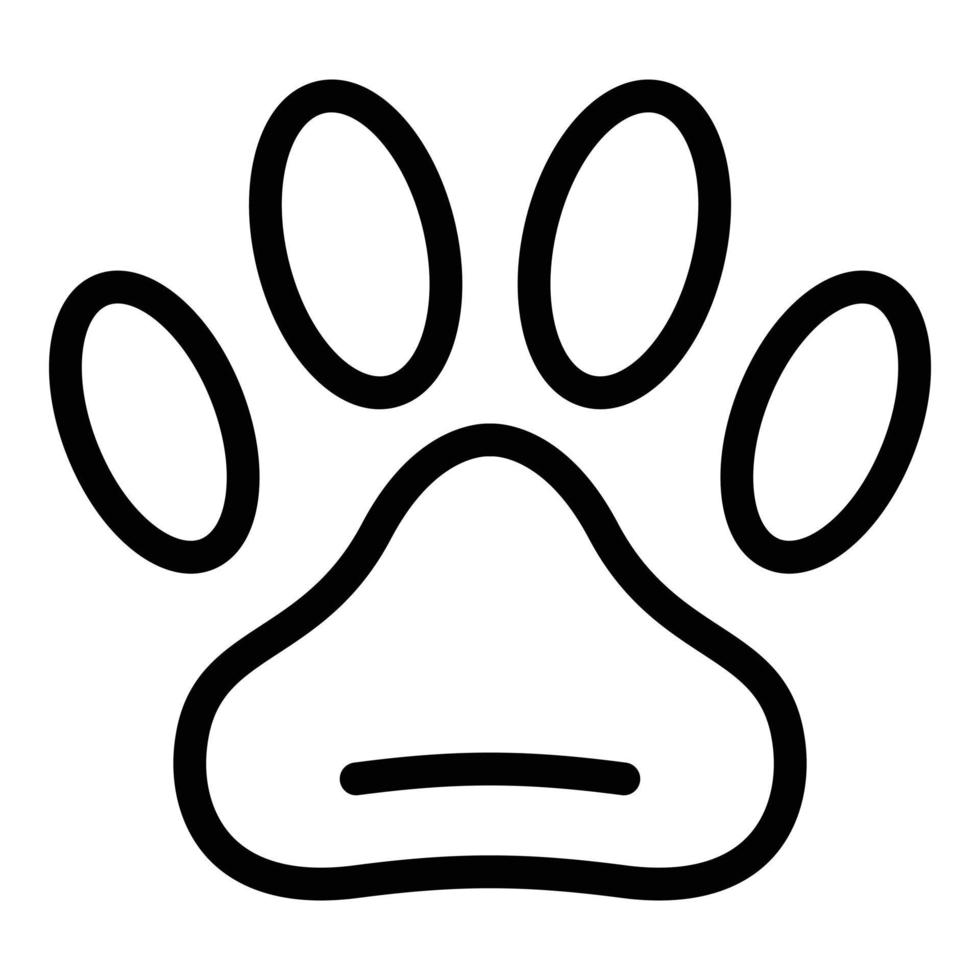 Pets allowed icon, outline style vector