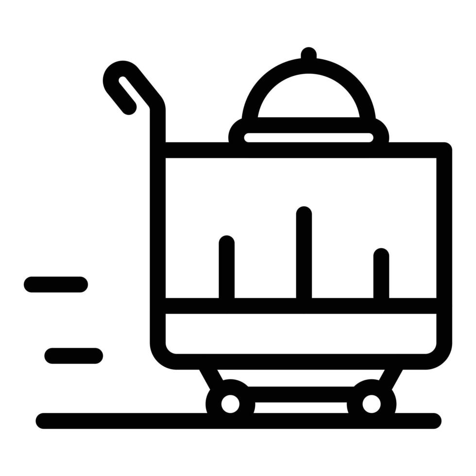 Food delivery icon, outline style vector