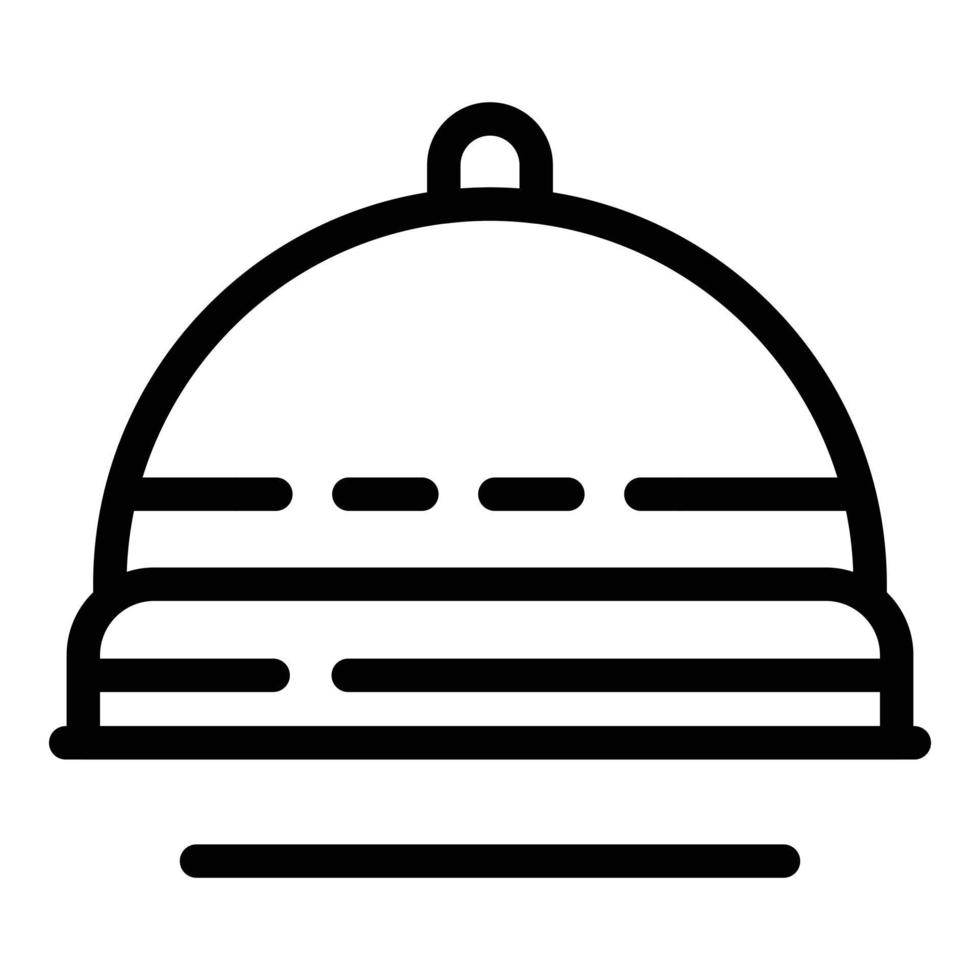 Dish service icon, outline style vector