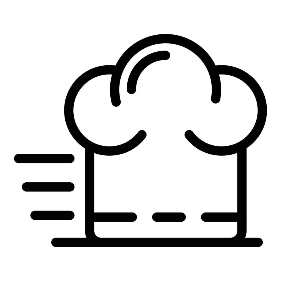Chef hat icon, outline style vector