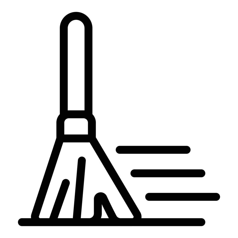 icono de servicio de limpieza, estilo de esquema vector