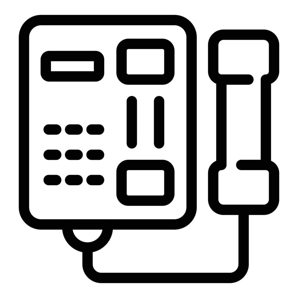 Hotel phone icon, outline style vector