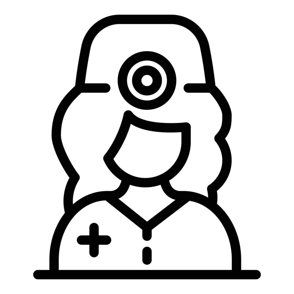 Medical nurse icon, outline style vector