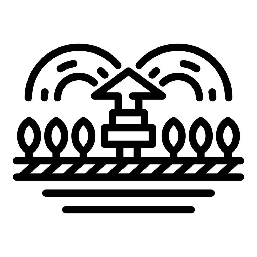 Garden irrigation icon, outline style vector