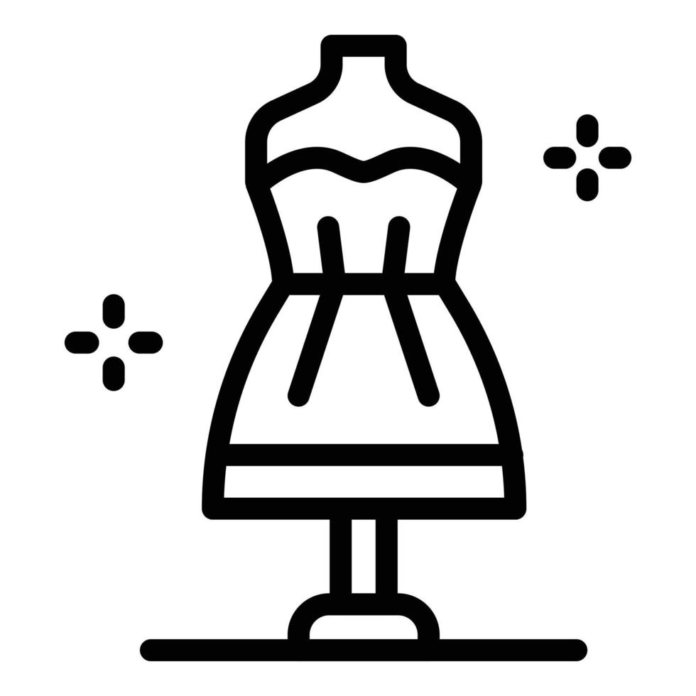 Stylist dress manequin icon, outline style vector