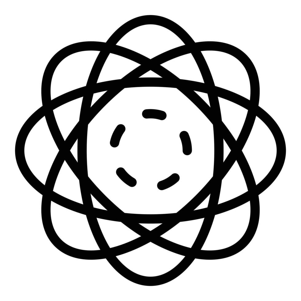 Electron motion cloud icon, outline style vector