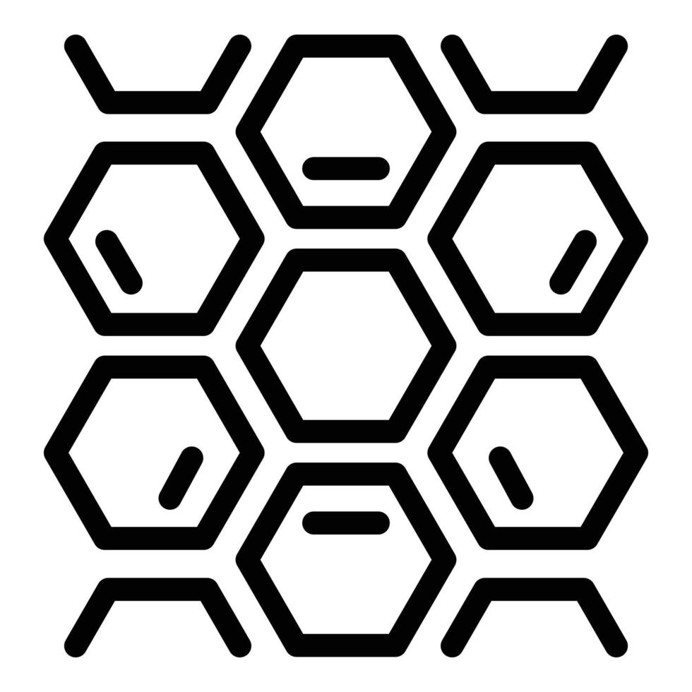 Honeycombs icon, outline style vector