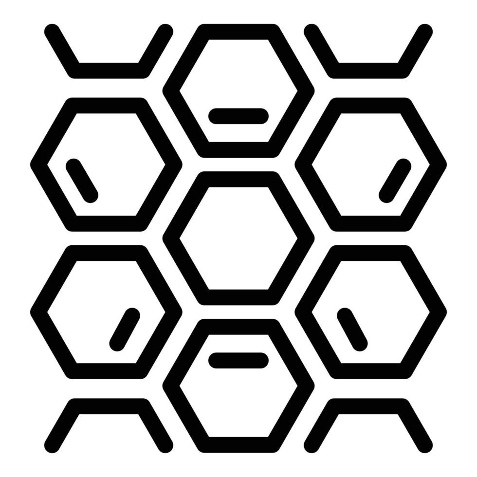 Honeycombs icon, outline style vector