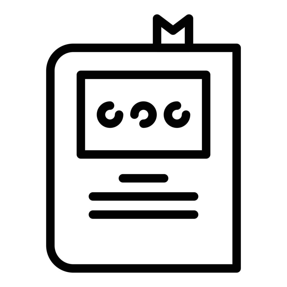 Radio icon, outline style vector