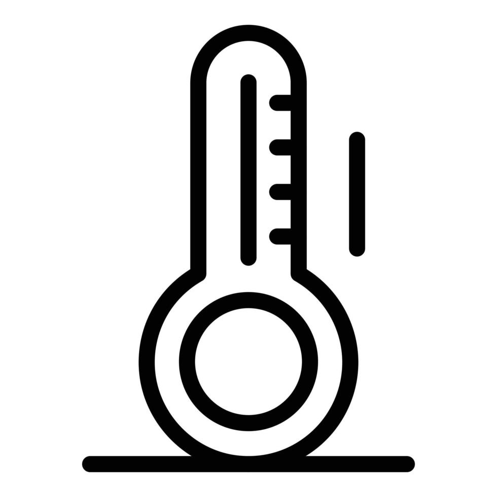 Body fever icon, outline style vector