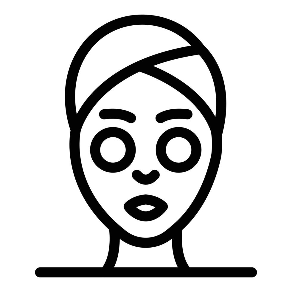 Eye mask spa icon, outline style vector