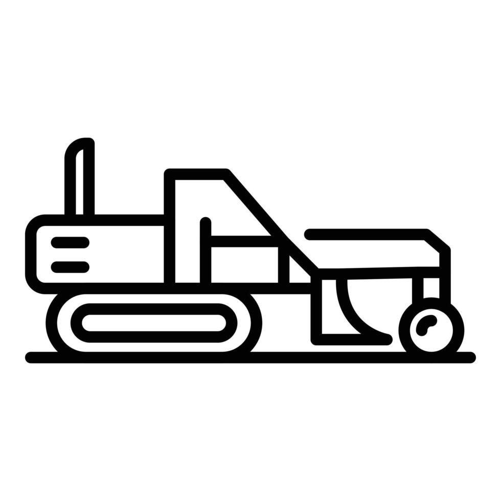 Work grader machine icon, outline style vector