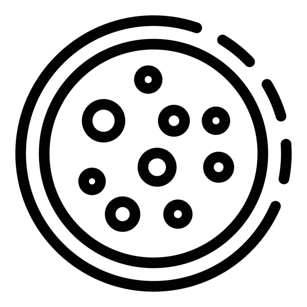 Acne closeup icon, outline style vector