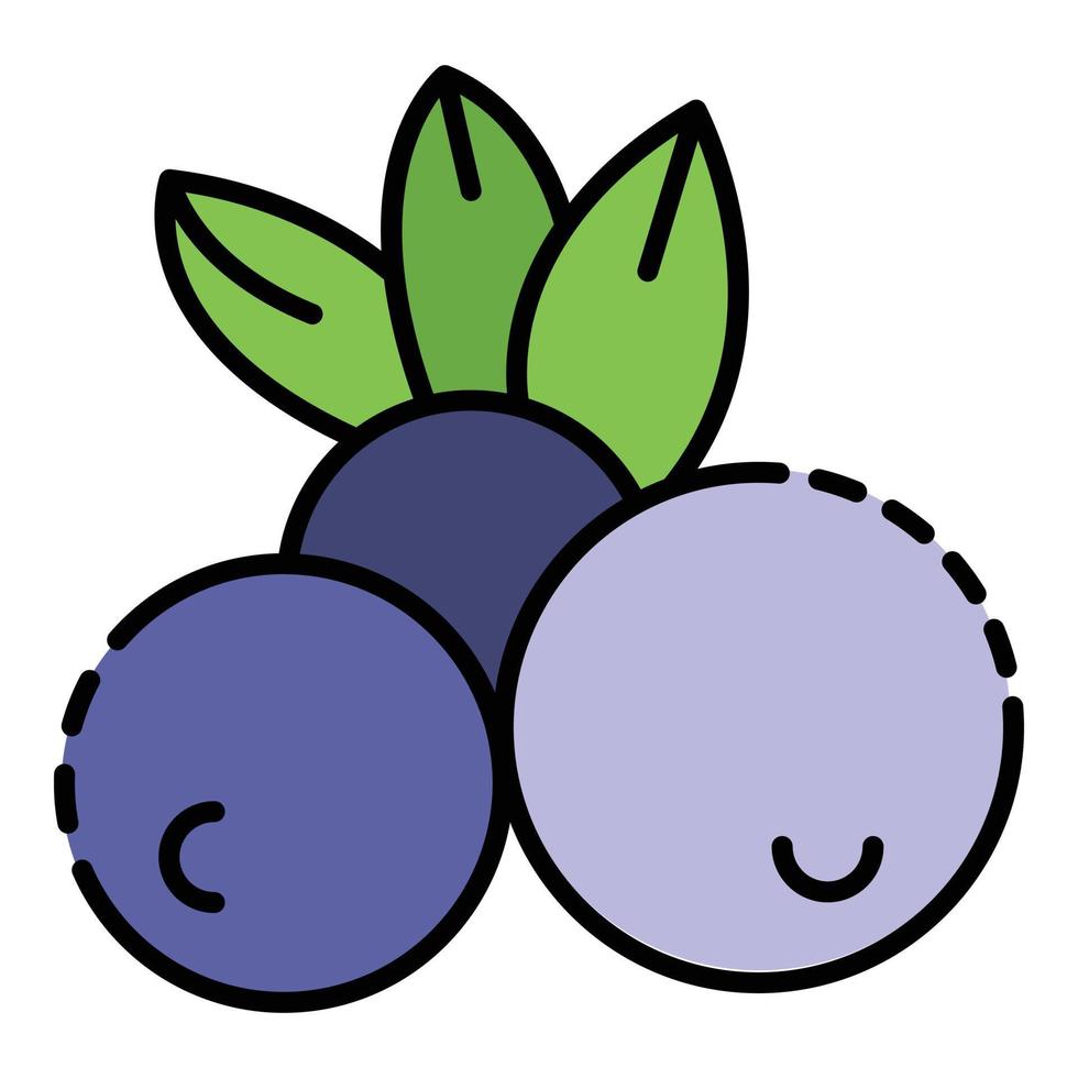 Bilberry icon color outline vector