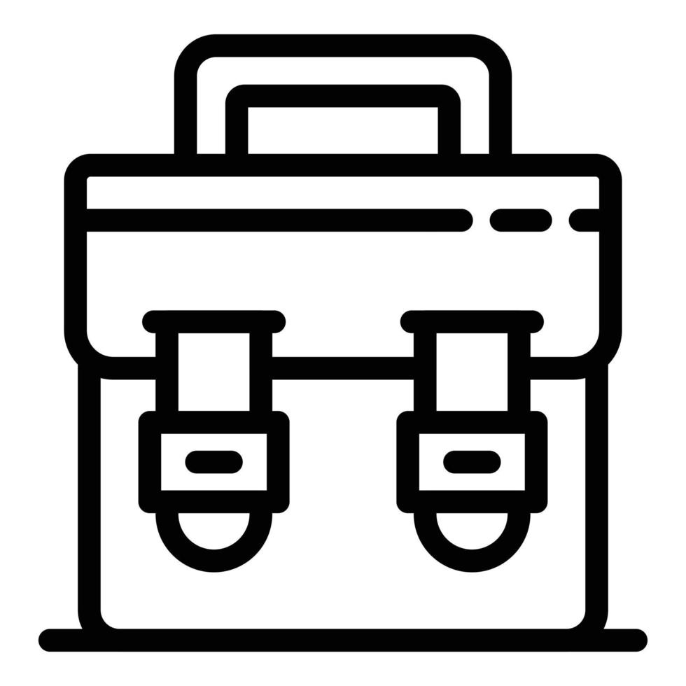Recruiter bag icon, outline style vector