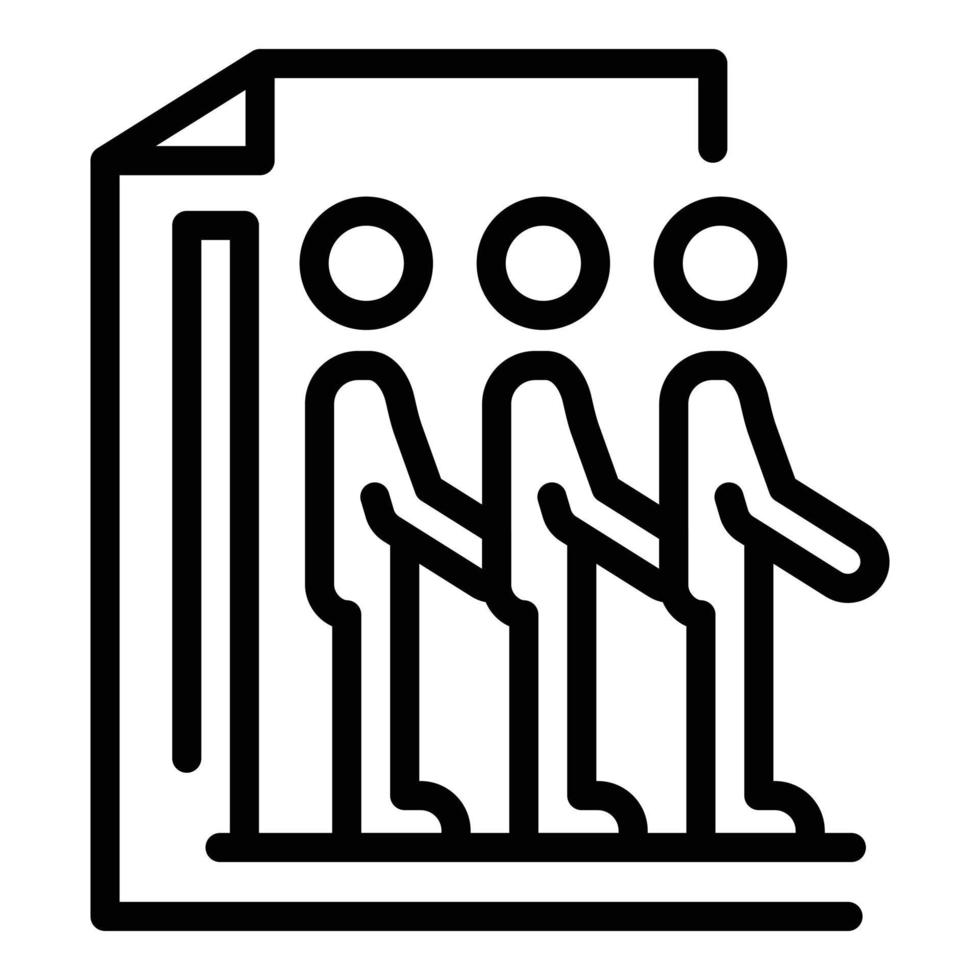 Headhunter team icon, outline style vector